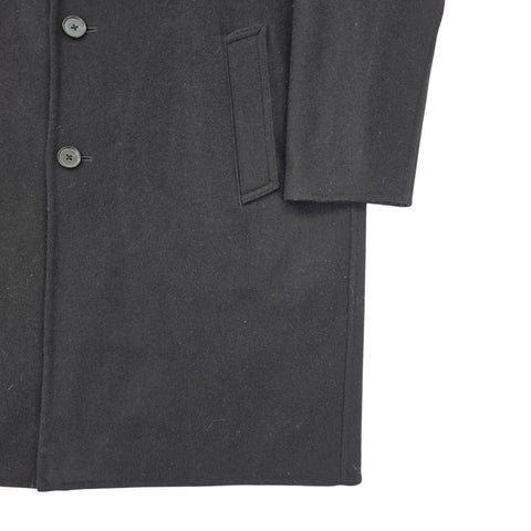Polo Ralph Lauren Single Breasted Wool Classic Coat Black Women's Medium