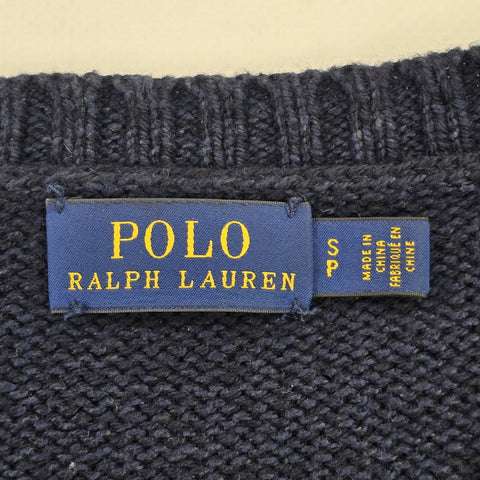 Polo Ralph Lauren USA Flag Bear Knitted Jumper Blue Women's Small