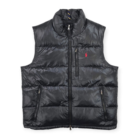Polo Ralph Lauren Glossed Gorham Down Puffer Gilet Jacket Black Men's XL