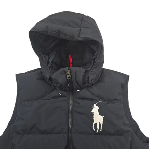 Polo Ralph Lauren Big Pony Tyrol Down Puffer Gilet Jacket Black Men's XL