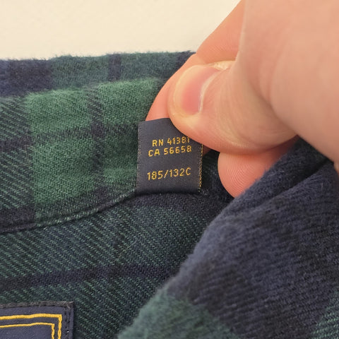 Polo Ralph Lauren Military Patches Long Sleeve Tartan Shirt Men's XXL