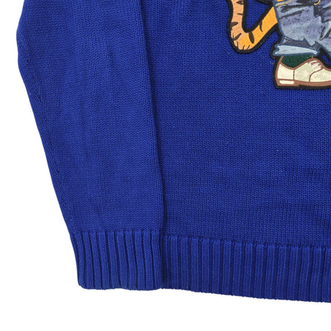 Polo Ralph Lauren Tiger Knitted Jumper Blue Men's Large