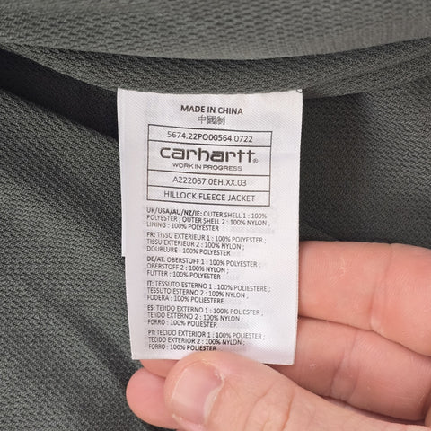 Carhartt WIP Rare Hillock Fleece Jacket Grey Men's Medium