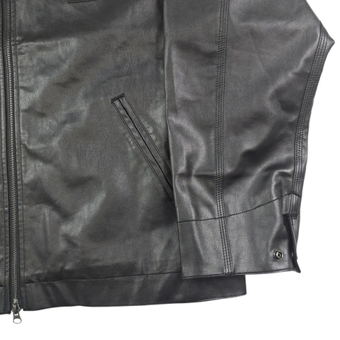 Carhartt WIP Detroit Faux Leather Bomber Jacket Black Men's Large