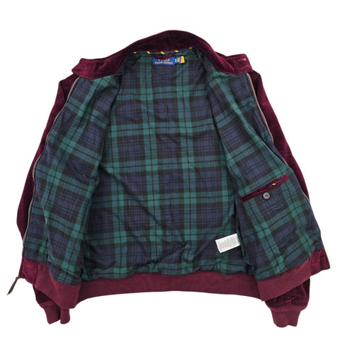 Polo Ralph Corduroy Lined Harrington Jacket Purple Men's XL