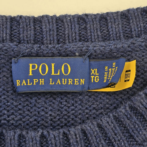 Polo Ralph Lauren Bear Knitted Jumper Blue Women's XL