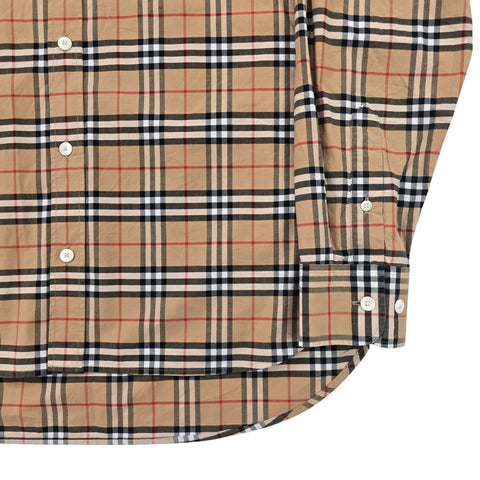 Burberry Nova Check Pattern Long Sleeve Shirt Men's Small