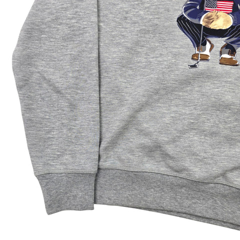 Polo Golf Ralph Lauren Bear Graphic Sweatshirt Grey Men's Medium