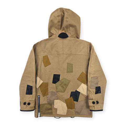 Coach Patchwork Cotton Leather Parka Jacket Men's Small