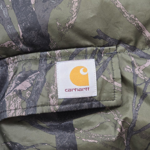 Carhartt WIP Jones Pullover 1/2 Zip Camouflage Puffer Jacket Men's Large