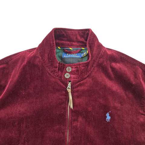Polo Ralph Corduroy Lined Harrington Jacket Purple Men's XL