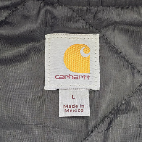 Carhartt Workwear Quilt Lined Vest Gilet Jacket Brown Men's Large