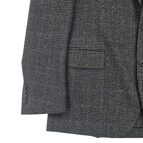 Polo Ralph Lauren Wool Single Breasted Plaid Blazer Grey Men's Size 44R