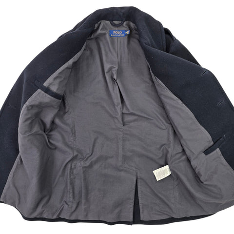 Polo Ralph Lauren Naval Double Breasted Peacoat Navy Blue Men's 40R