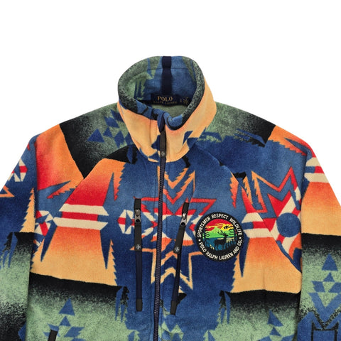 Polo Ralph Lauren Sportsmen Aztec Southwestern Fleece Jacket Men's Small