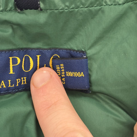 Polo Ralph Lauren Glossed Gorham Down Puffer Gilet Jacket Green Men's Large