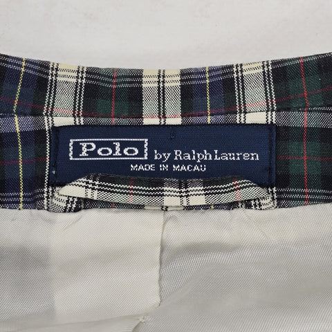 Polo Ralph Lauren Blazer Sportscoat Madras Blazer Jacket Men's 40R