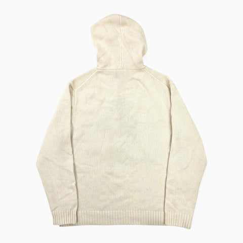 Polo Ralph Lauren Ski Bear Knitted Hoodie Jumper Cream Men's XXL
