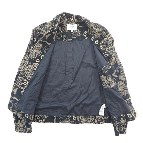 Wax London Park Floral Embroidered Corduroy Harrington Jacket Men's Small