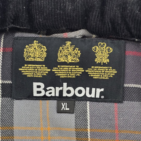 Barbour Corbridge Waxed Quilt Lined Jacket Grey Men's XL