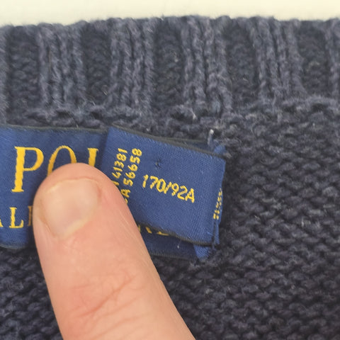 Polo Ralph Lauren Rugby Bear Knitted Jumper Blue Men's Medium