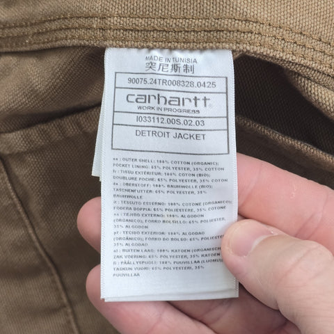 Carhartt WIP Detroit Bomber Jacket Brown Men's Medium