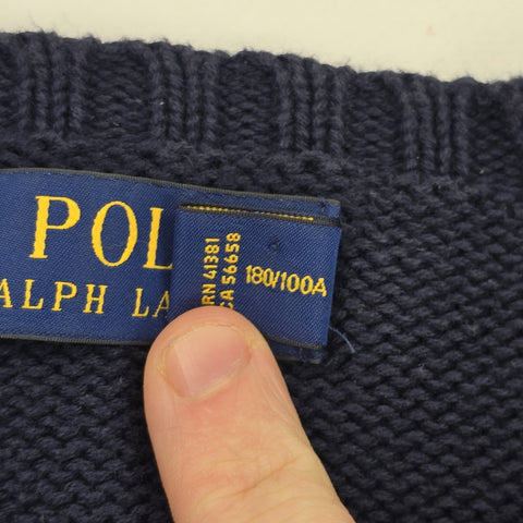 Polo Ralph Lauren USA Flag Knitted Jumper Blue Men's Large