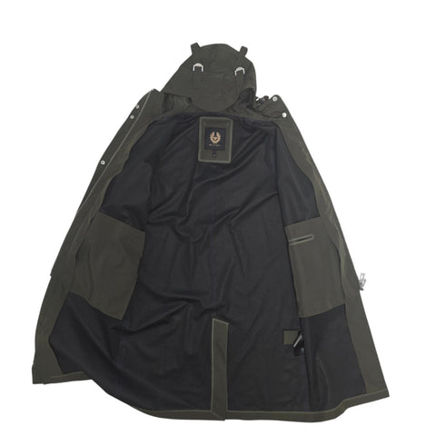 Belstaff Navis Parka Tri-Tech Shell Long Jacket Green Men's Large