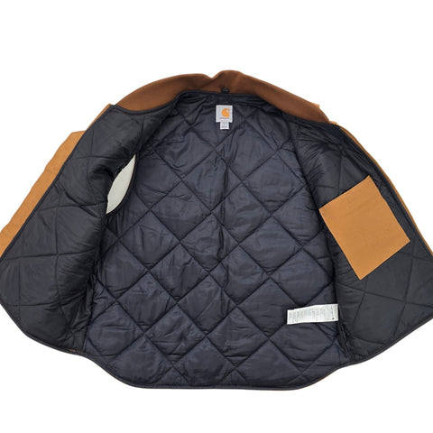 Carhartt Workwear Quilt Lined Vest Gilet Jacket Brown Men's Large