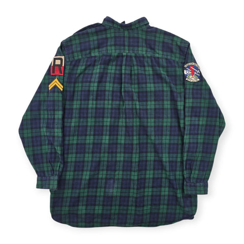Polo Ralph Lauren Military Patches Long Sleeve Tartan Shirt Men's XXL