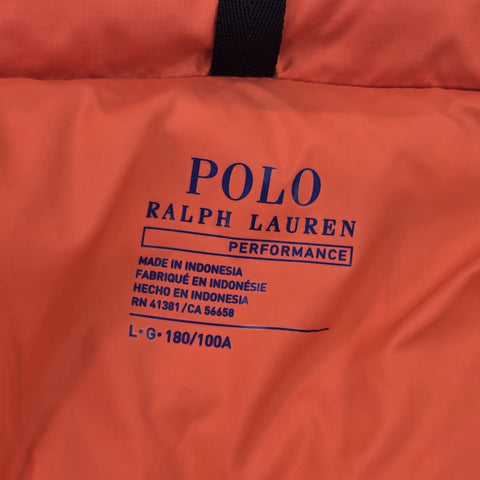 Polo Ralph Lauren El Cap Down Puffer Gilet Jacket Orange Men's Large