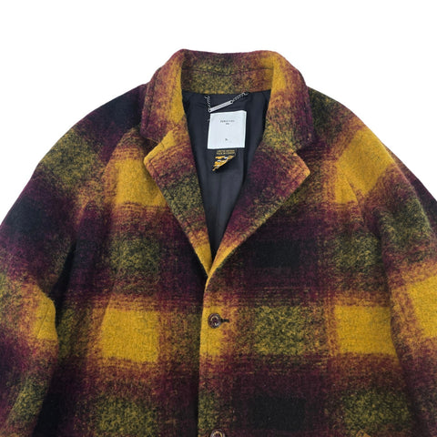 Percival Limited Edition Check Wool Trench Coat Men's XL