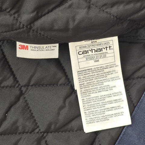 Carhartt WIP Quilt Lined Classic Vest Gilet Jacket Blue Men's Medium
