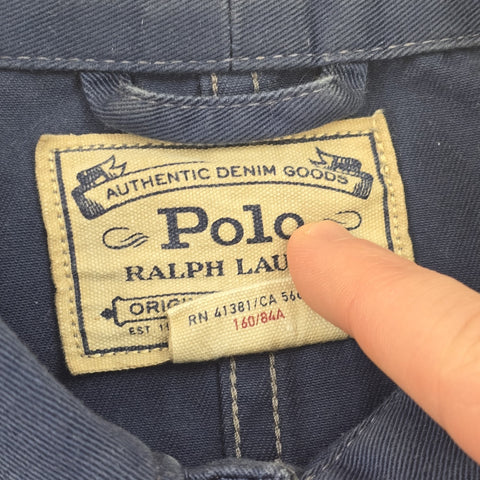 Polo Ralph Lauren Distressed Workwear Chore Utility Jacket Blue Men's Small