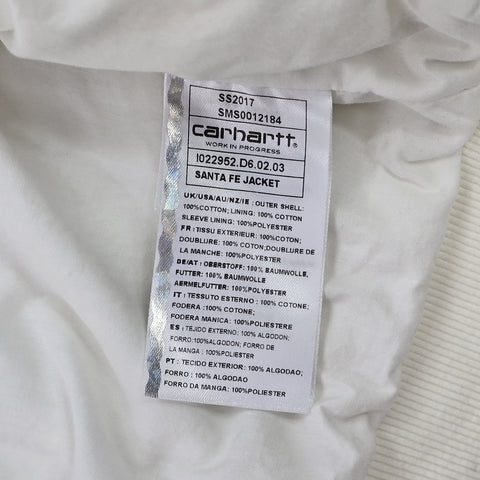 Carhartt WIP Santa Fe Bomber Jacket Cream Men's Medium
