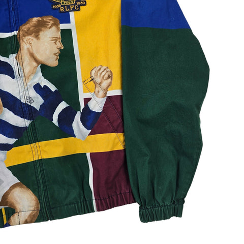 Polo Ralph Lauren Rugby Graphic Colourblock Harirngton Jacket Men's Medium