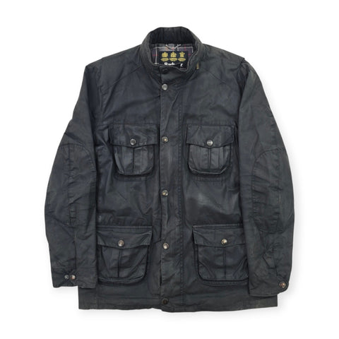 Barbour Corbridge Waxed Quilt Lined Jacket Grey Men's XL
