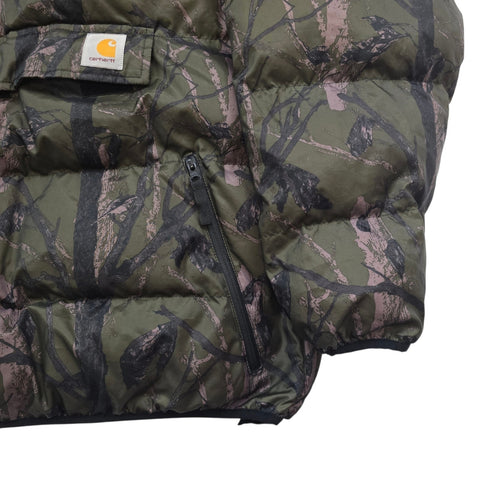 Carhartt WIP Jones Pullover 1/2 Zip Camouflage Puffer Jacket Men's Large
