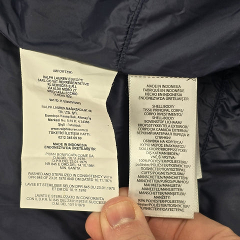 Polo Ralph Lauren Big Pony Tyrol Down Puffer Jacket Blue Men's Large