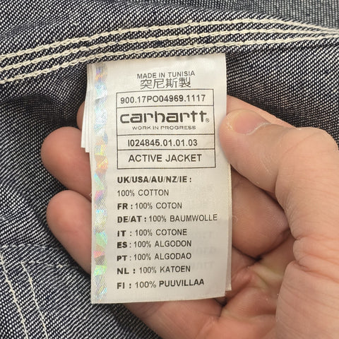 Carhartt WIP Active Denim Jacket Blue Men's Small