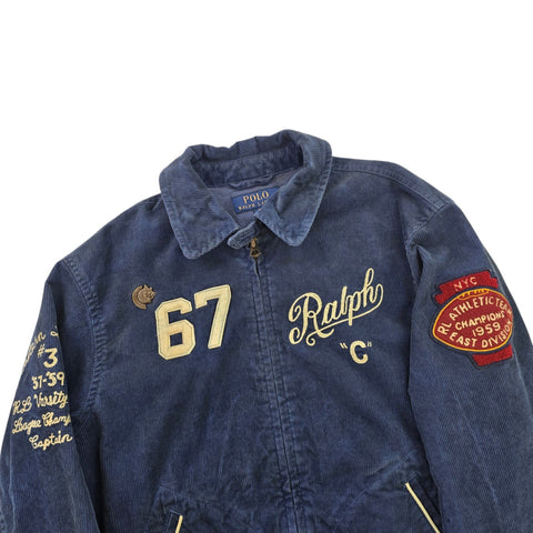 Polo Ralph Lauren Spartans Varsity Corduroy Jacket Blue Men's Small