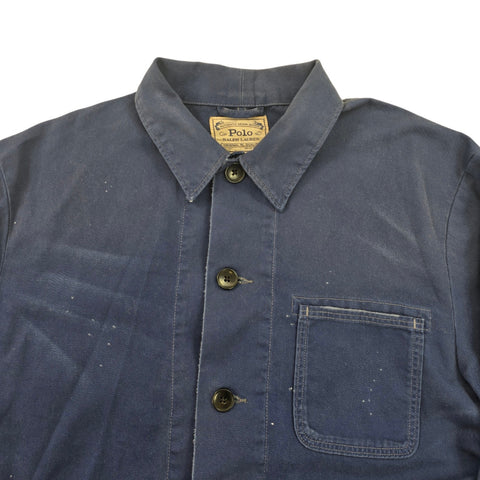 Polo Ralph Lauren Distressed Workwear Chore Utility Jacket Blue Men's Small
