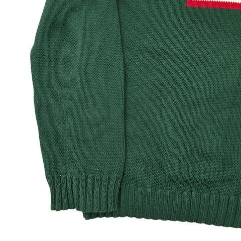 Polo Ralph Lauren USA Flag Knitted Jumper Green Men's Large