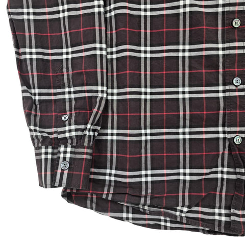 Burberry Nova Check Pattern Long Sleeve Shirt Men's Medium